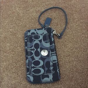 Navy coach wristlet
